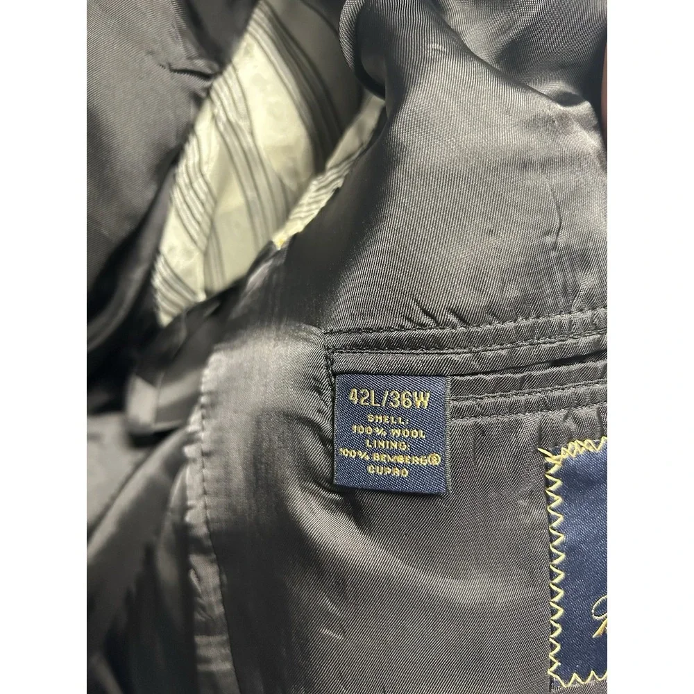 Brooks Brothers 1818 Madison Blazer Jacket‎ Men's 42L Gray 100% Wool Made In USA